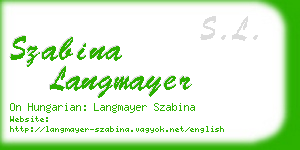 szabina langmayer business card